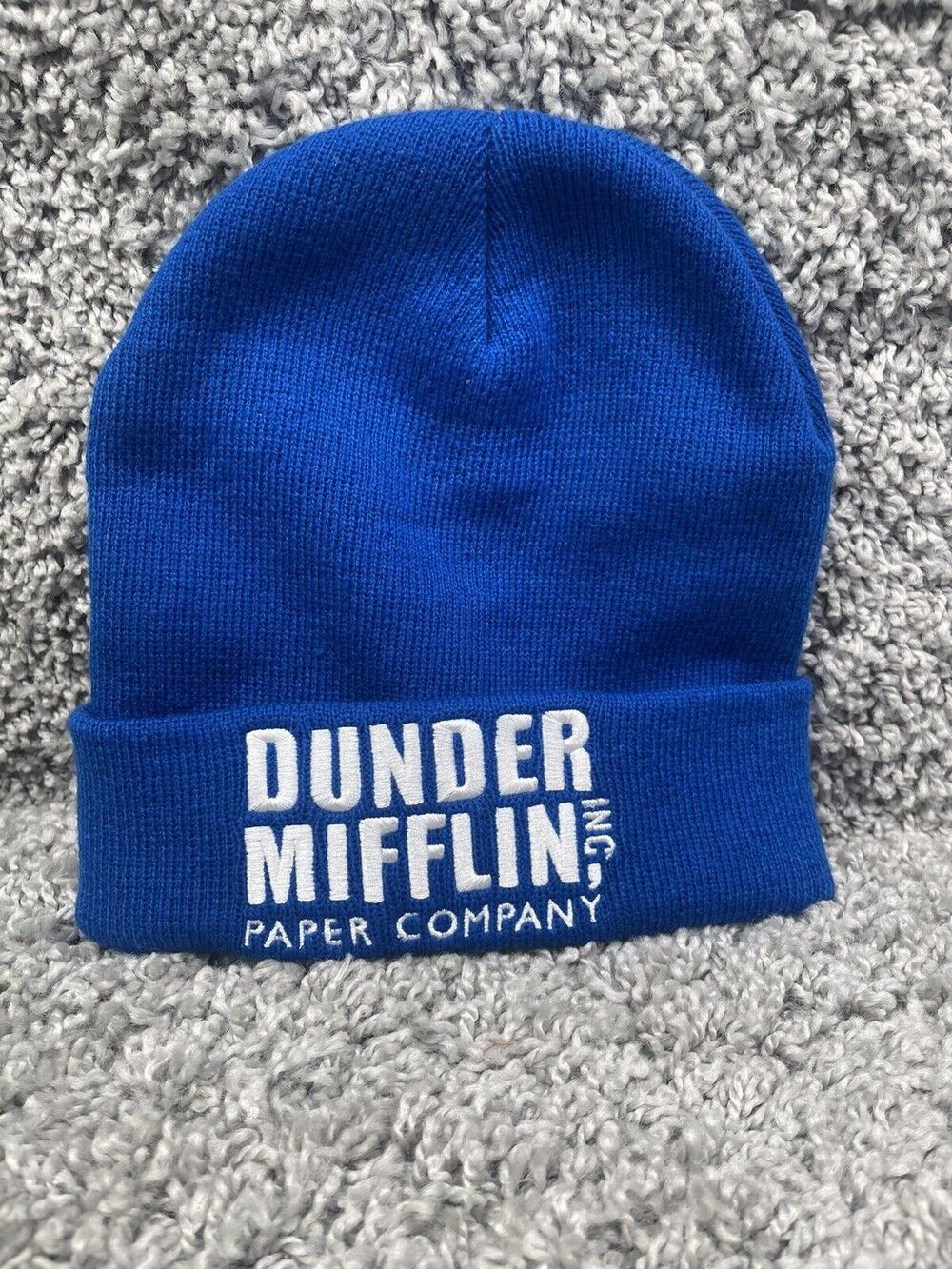 Men's Dunder Mifflin Beanie The Office Paper Company Blue One Size